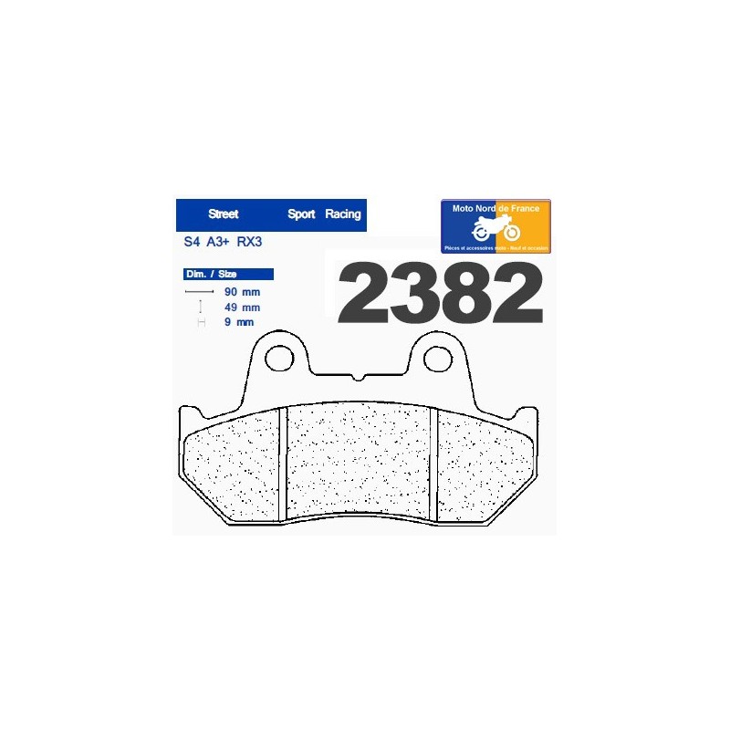 Jeu de plaquettes type 2382 A3+