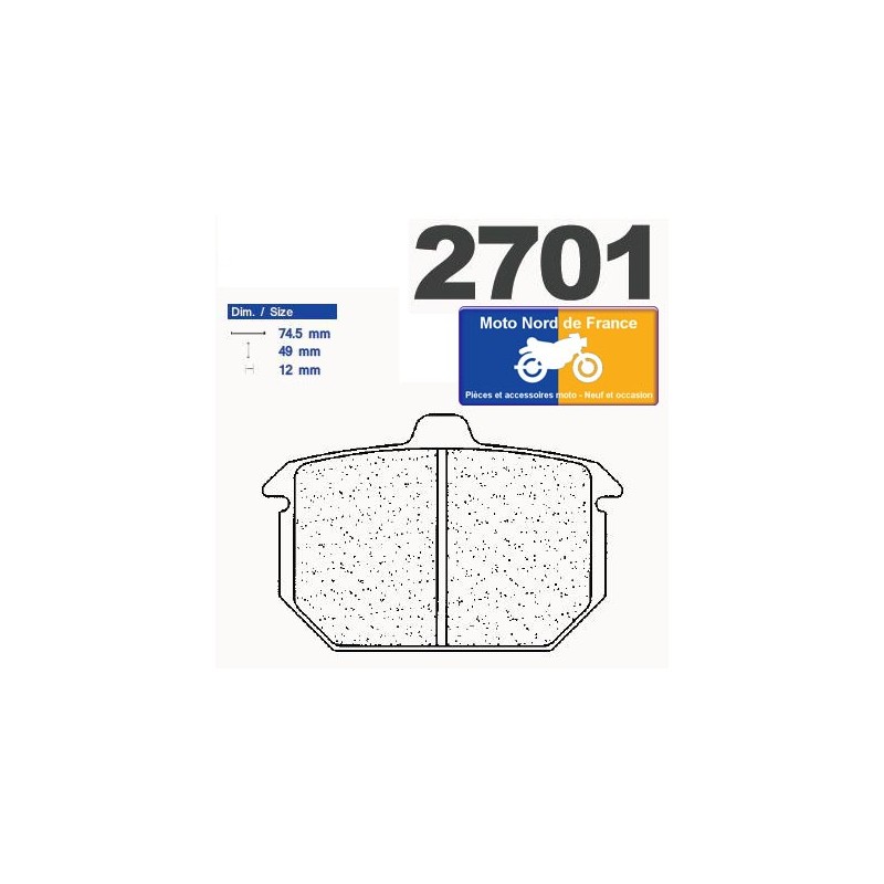 Jeu de plaquettes type 2701 RX3