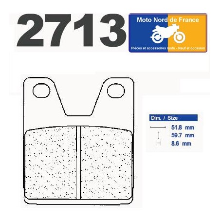 Brake pads Carbone Lorraine type 2713 RX3
