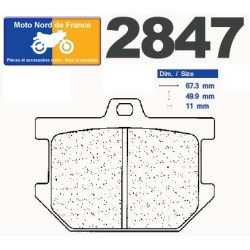 Jeu de plaquettes type 2847 RX3