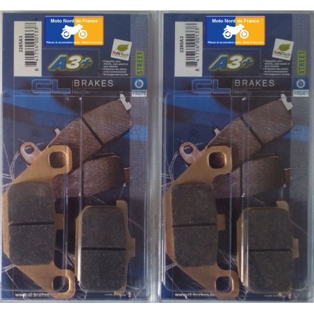 2 sets of front pads for Kawasaki 1000 GTR 1986-1993