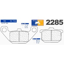 2 sets of front pads for Kawasaki 1000 GTR 1986-1993