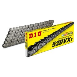 Chaine DID pas de 520 type VX3 X-Ring semi-pressée