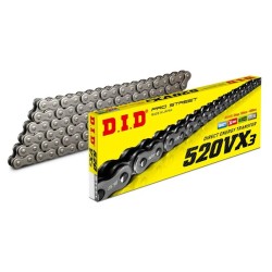 Chaine DID pas de 520 type VX3 X-Ring Or semi-pressée