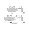 Set of rear pads Kyoto for Piaggio 250 X-Evo 2007-2016