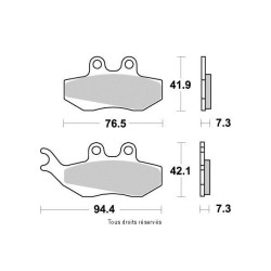 Jeu de plaquettes avant Kyoto pour Peugeot Satelis 125 Compressor 2006-2011