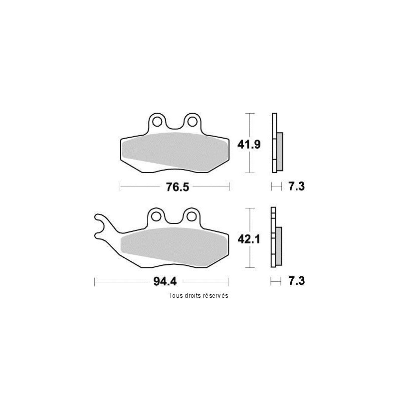 Jeu de plaquettes avant Kyoto pour Peugeot Satelis 125 RS 2008-2018 Jeu de plaquettes avant Kyoto pour Peugeot Satelis 125 RS 2008-2018