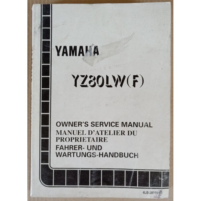 Manuel atelier Yamaha YZ 80 LW(F) 1994 - ref.00036
