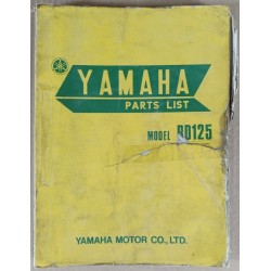Parts list Yamaha 125 RD - ref.00080