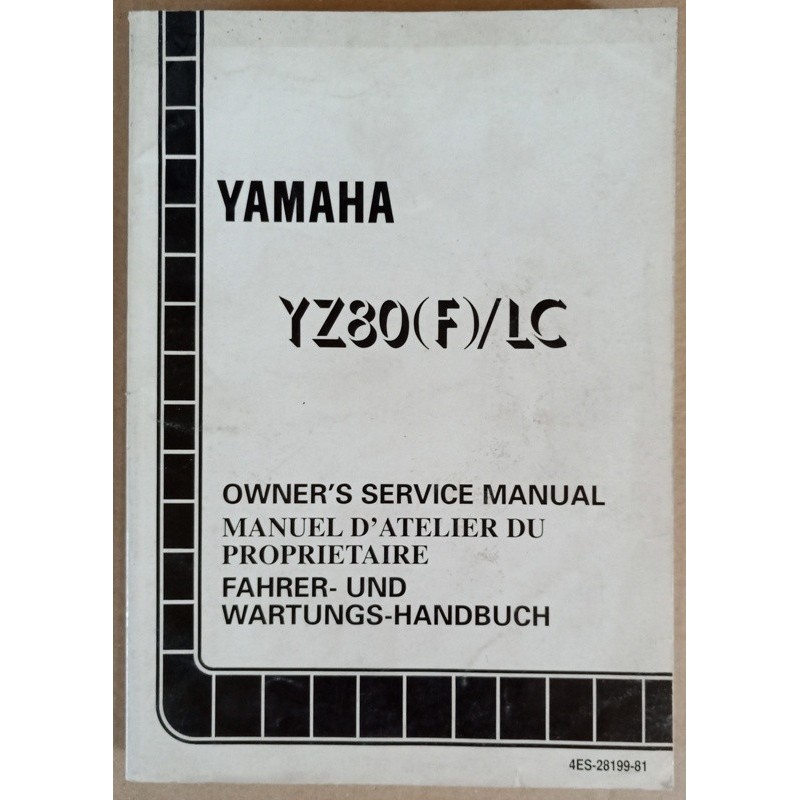 Manuel atelier Yamaha YZ 80 (F)LC 1994 - ref.00164