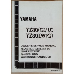 Manuel atelier Yamaha YZ80 (G)/LC LW(G) 1995 - ref.00165