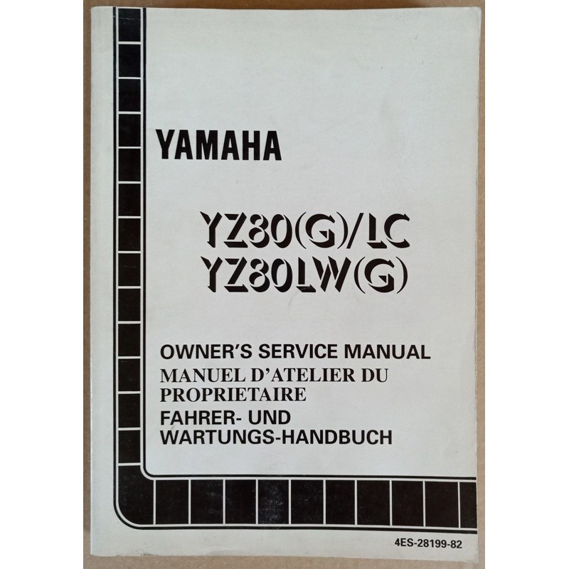 Manuel atelier Yamaha YZ80 (G)/LC LW(G) 1995 - ref.00165