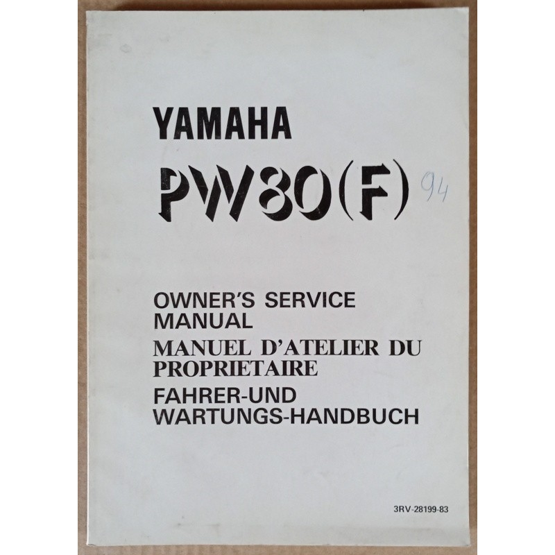 Manuel atelier Yamaha 80 PW (F) 1994 - ref.00200
