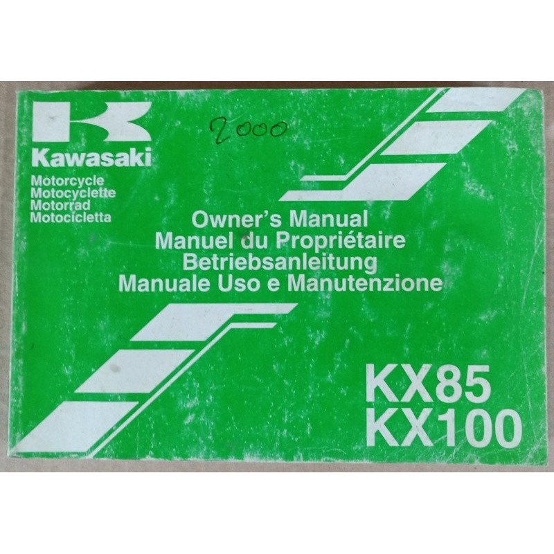 Manuel du propiétaire Kawasaki KX 85, KX 100 - ref.00229