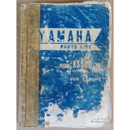 Parts list Yamaha 500 XS type 1H2 1976 - ref.00235
