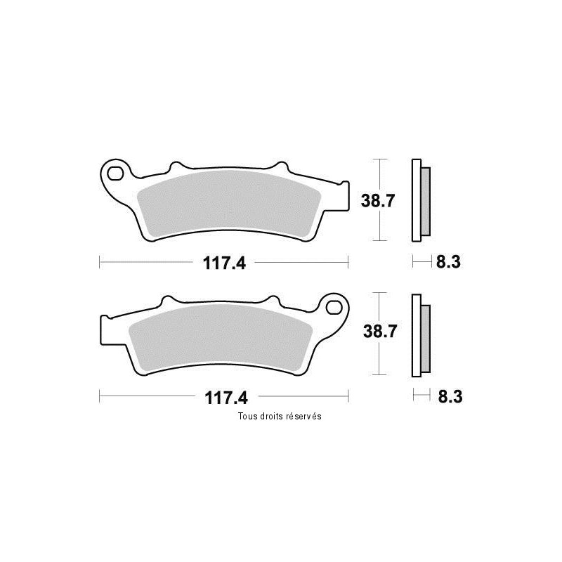 Jeu de plaquettes avant Kyoto pour Piaggio 350 Beverly Sport Touring 2012-2019 Jeu de plaquettes avant Kyoto pour Piaggio 350 Beverly Sport Touring 2012-2019