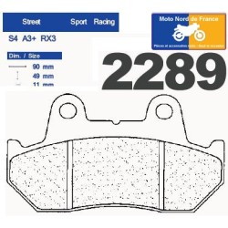 Jeu de plaquettes avant pour Honda VF 750 C Magna 1988-1993