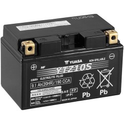 Batterie YUASA type YTZ10-S AGM prête à l'emploi