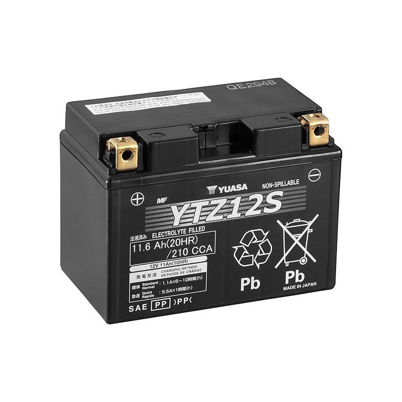 Batterie YUASA type YTZ12-S AGM prête à l'emploi Batterie YUASA type YTZ12-S AGM prête à l'emploi