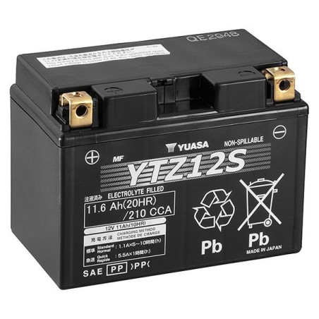 Batterie YUASA type YTZ12-S AGM prête à l'emploi
