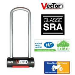 Antivol U VECTOR Super Max S3 - SRA - 85x270 mm intérieur