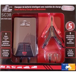 Chargeur de batterie SCpower SC38 plomb/lithium 6/12V 0.8-3.8A