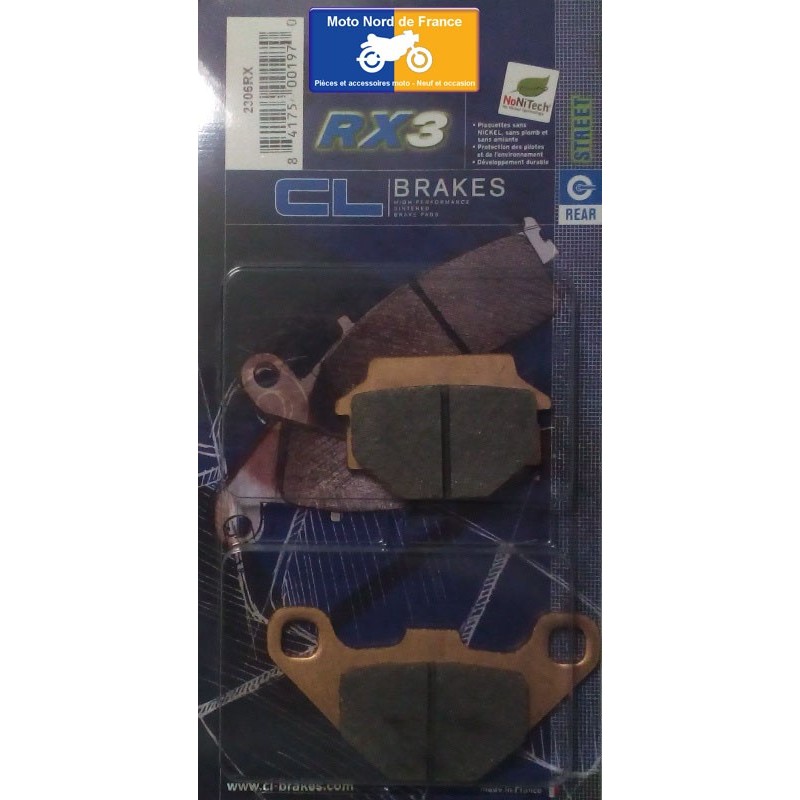 Set of rear brake pads CL for Yamaha 125 TDR 1989-1993 Set of rear brake pads CL for Yamaha 125 TDR 1989-1993