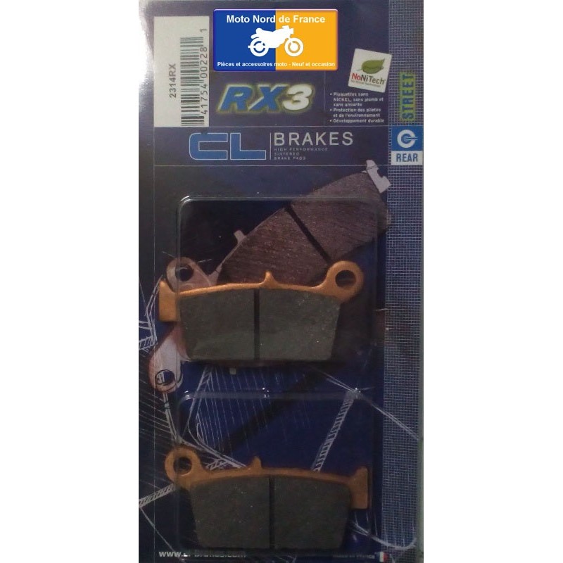 Set of rear brake pads CL for HM CRE 125 X Supermotard 2002-2006 Set of rear brake pads CL for HM CRE 125 X Supermotard 2002-2006
