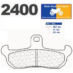 Jeu de plaquettes de frein avant Yamaha 125 TDR 1989-1993