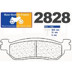 Set of front brake pads CL for Yamaha 125 TW 1999-2004