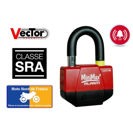 Antivol bloque-disque VECTOR Minimax Alarm+ homologué SRA