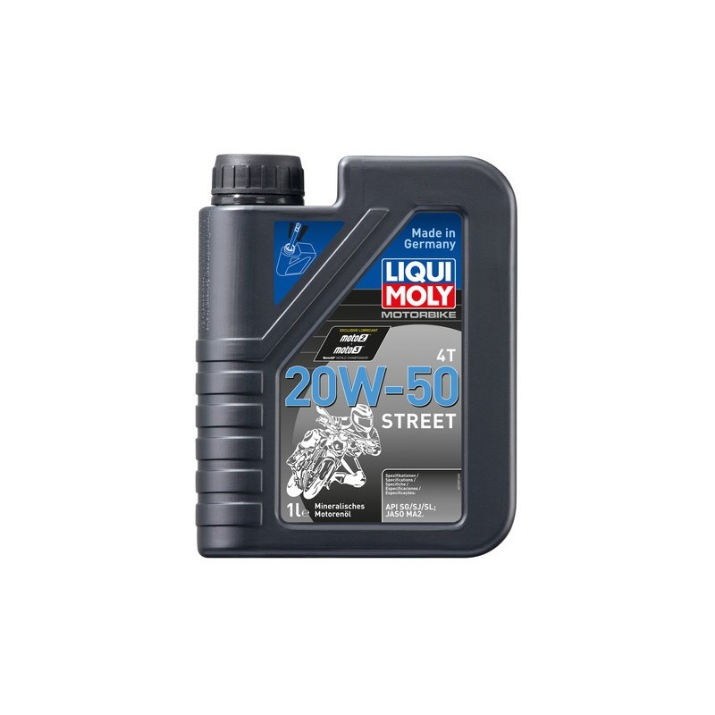 Huile moteur Liqui Moly 4 temps 20W50 Basic street - 1 litre