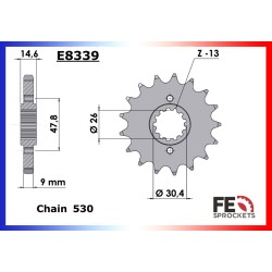 Kit de transmission F.E. pour Honda VFR 800 /VTEC ABS 2002-2016