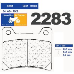 Set of front brake pads CL for Yamaha 125 TZR 1990-1992