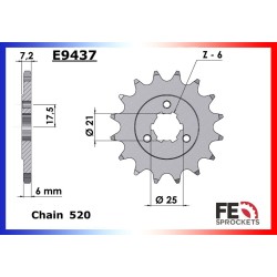 Kit de transmission F.E. pour Suzuki DR 600 R/S 1985-1989