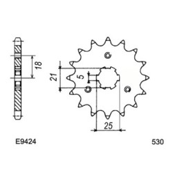 Kit de transmission F.E. pour Suzuki 550 GT 1976-1977