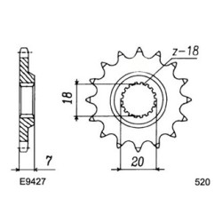 Kit de transmission F.E. pour Suzuki 125 RM 1981-1982 acier