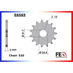 Kit de transmission F.E. pour Yamaha YZF-R3 ABS 2015-2021 alu