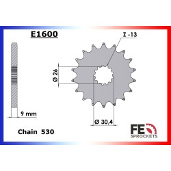 Kit de transmission F.E. - Triumph 1050 Speed Triple RS ABS 2018-2021