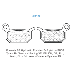 Set of brake pads Carbone Lorraine type 4019VX