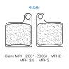 Set of brake pads Carbone Lorraine type 4028VX