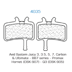 Set of brake pads Carbone Lorraine type 4035VX