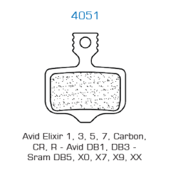 Set of brake pads Carbone Lorraine type 4051ECX