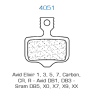 Jeu de plaquettes de frein Carbone Lorraine type 4051ECX