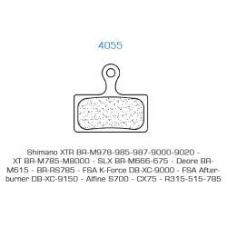 Jeu de plaquettes de frein Carbone Lorraine type 4055ECX