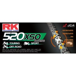Chaine RK pas de 520 type XSO RX'ring super-renforcée + attache à river