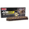 Chaine RK pas de 428 type MXZ Gold spéciale motocross + attache rapide