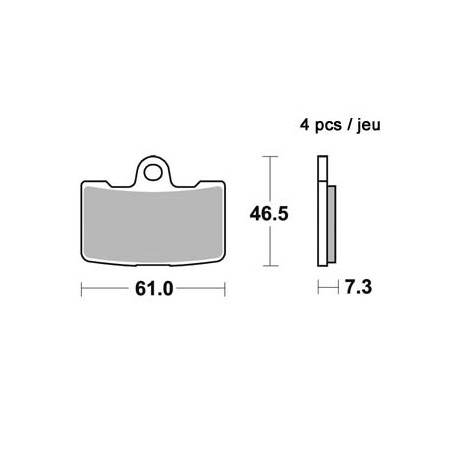 Set of brake pads AP Racing type LMP456TRR road racing
