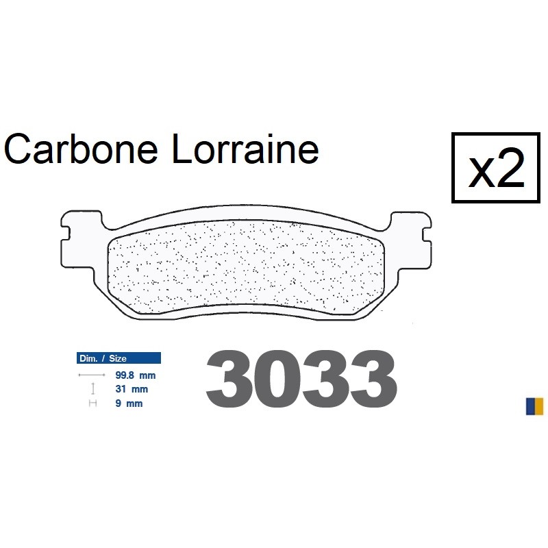 Carbone Lorraine rear brake pads - Yamaha YP 250 Majesty DX /ABS 1998-1999 Carbone Lorraine rear brake pads - Yamaha YP 250 Majesty DX /ABS 1998-1999