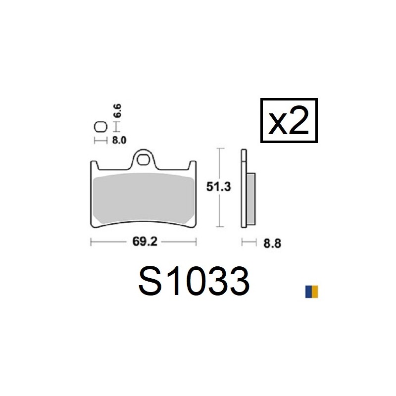 Brake pads Kyoto type S1033 Brake pads Kyoto type S1033